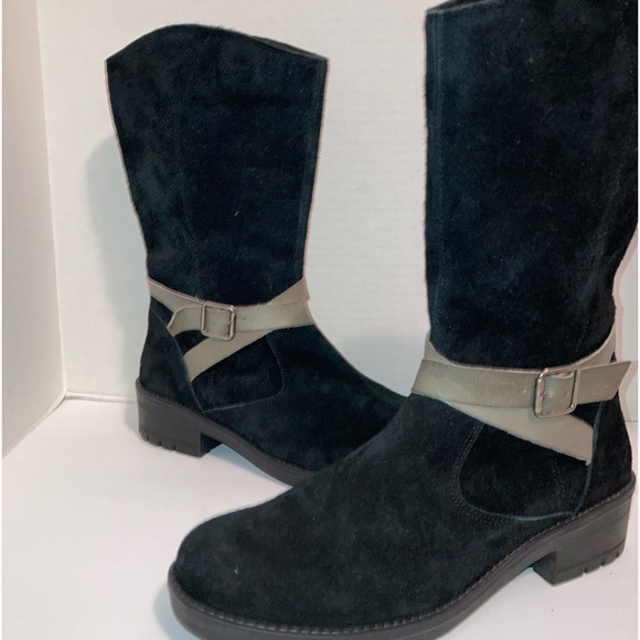 ERIC MICHAEL  Tall Suede Boots Size 8 - Picture 1 of 6